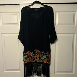 French Connection | Dresses | Fringe Embroidered Dress | Poshmark